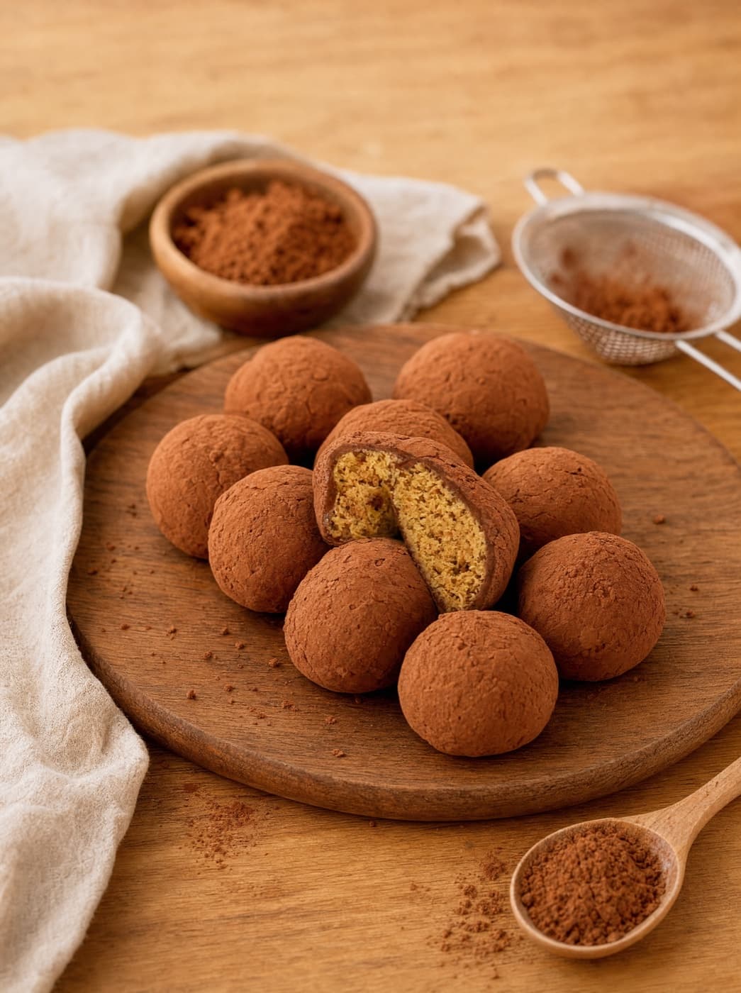 Chewy cookie bertabur kakao, satu dibelah memperlihatkan bagian dalam yang lembut